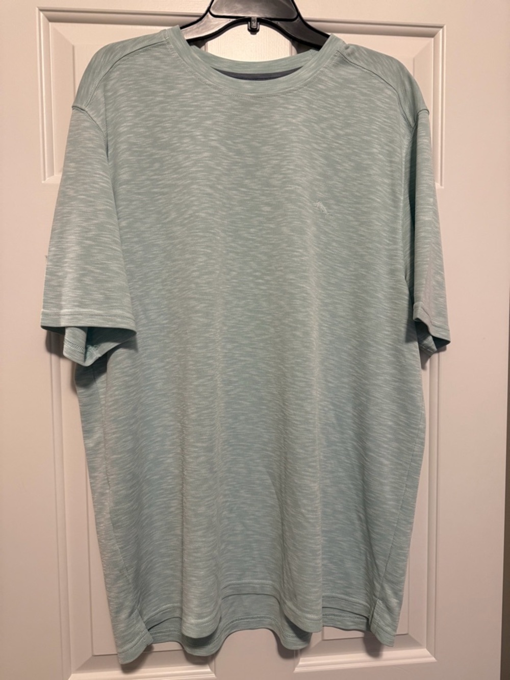 Tommy Bahama Light Aqua Heathered Crew Tee